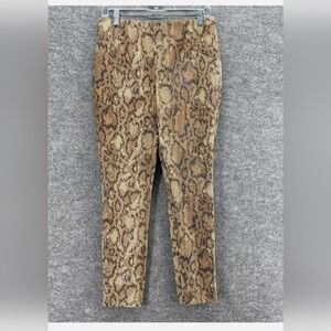 Cato Beige and Brown Snakeskin Chinos Pants Size M
